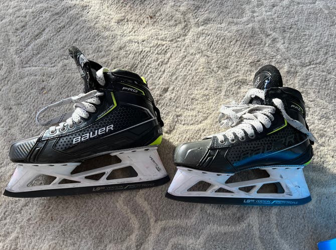 Used Bauer Regular Width Size 7 Pro Hockey Goalie Skates