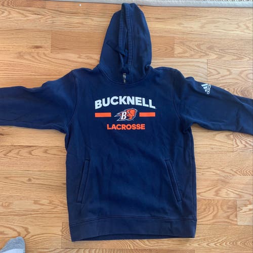 Navy Blue Lightly Used Large Adidas Team-Issued Bucknell Lacrosse Sweatshirt