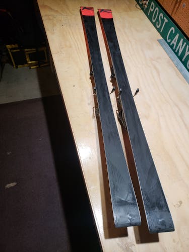 Used Unisex Rossignol 165 cm Racing Hero Athlete GS Skis With Bindings Max Din 12