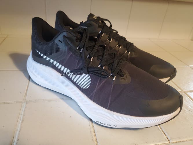 NIKE ZOOM WINFLO 8 BLACK WHITE MENS CW3419-006 TRAINERS RUNNING SIZE 10 BRAND NEW