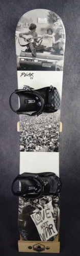 NEW PEAK XV THE FARM SNOWBOARD SIZE 157 CM WITH CHANRICH LARGE BINDINGS