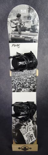 NEW PEAK XV THE FARM SNOWBOARD SIZE 150 CM WITH PICCO LARGE BINDINGS