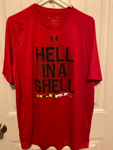 Red New XL University Of Maryland Under Armour Shirt
