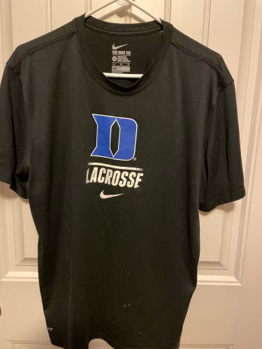 Duke Lacrosse Black Used XL Nike Shirt