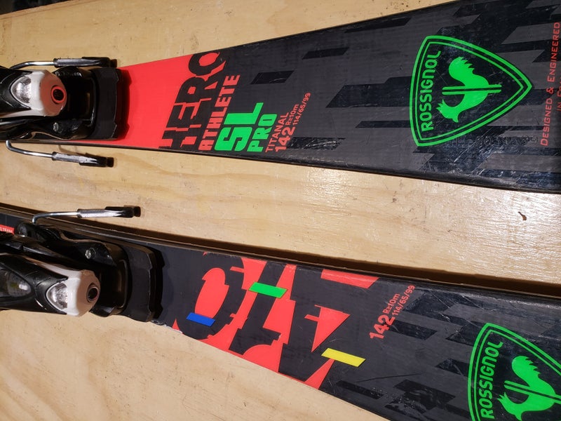 Used Unisex 2021 Rossignol 142 cm Racing Hero Athlete SL Pro Skis