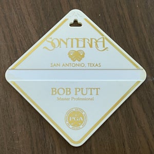The Club at Sonterra SAN ANTONIO, TEXAS SUPER VINTAGE Plastic Golf Bag Tag!