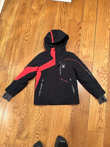 Boys Black/Red Used Spyder Jacket Size 8