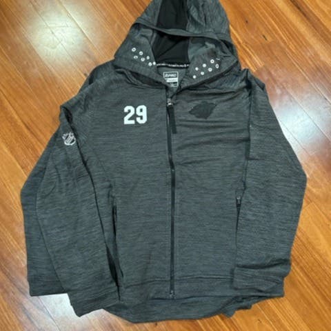 Marc-Andre Fleury TEAM PLAYER ISSUE Minnesota Wild Fanatics Authentic Pro Hoodie L Game Used