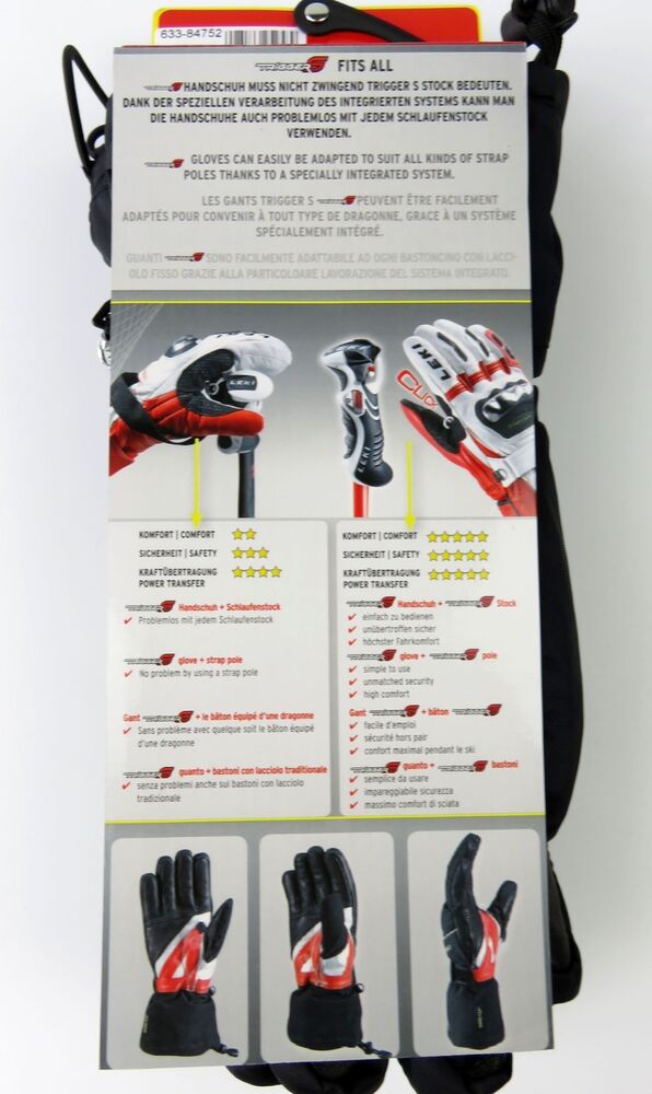 $125 Leki Womens Stripes Goatskin Leather Trigger S GoreTex Ski