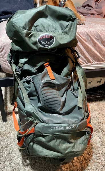 osprey atmos 50 backpack sale AG LT 50L Men's Backpacking Backpack, Scenic Valley/Green Peppercorn, L/XL : Sports & Outdoors Youll be surprised if you actually carry everything with you Osprey - Atmos AG 50