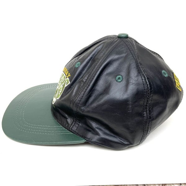 Vintage 90s Green Bay Packers Leather Snapback Hat Cap by Modern USA Made  NFL | SidelineSwap