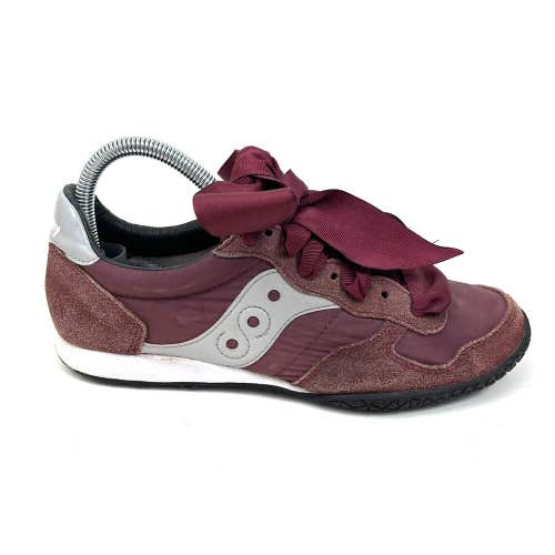 Saucony Bullet S1943-139 Athletic Shoes Women's Size 8 Burgundy Grey Sneakers