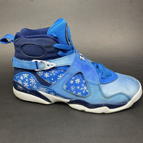 Nike Air Jordan 8 VIII Retro Snowflake Size 6.5Y Cobalt Blue White  305368-400