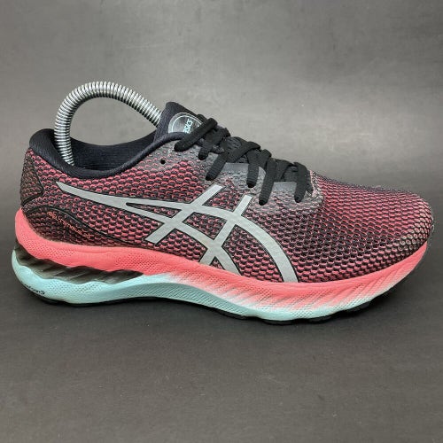 Asics Gel Nimbus 23 Running Shoes Womens Black Pink Athletic Sneakers Size 7.5