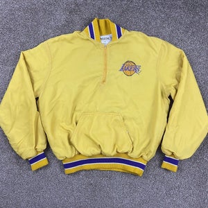 VTG Los Angeles Lakers DeLong Satin Varsity Jacket Medium 80s 90s Starter NBA