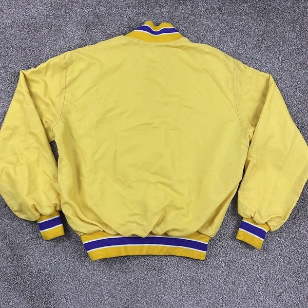 VTG Los Angeles Lakers DeLong Satin Varsity Jacket Medium 80s 90s