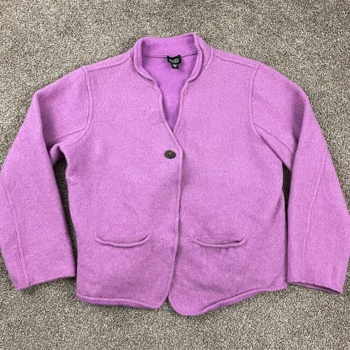 EILEEN FISHER Doubleface Wool Cotton Jacket Quartz Purple Women’s Size Large