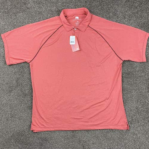 The Normal Brand Men's Performance Stretch Moisture Wicking Polo Light Red XXL