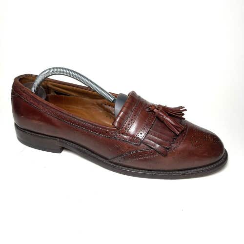 Allen Edmonds Mens Bridgeton Tassel Loafer Brown Slip On Dress Shoes Size 9.5 D