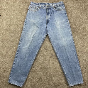 Vintage Levi's 550 Blue Relaxed Tapered Fit Jeans Size W40 L32 Red Tab USA Made