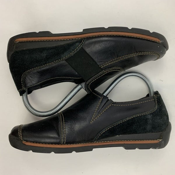 Antistress Black Leather Mocassin Shoes Womens 36 5.5 Comfort Walking | SidelineSwap