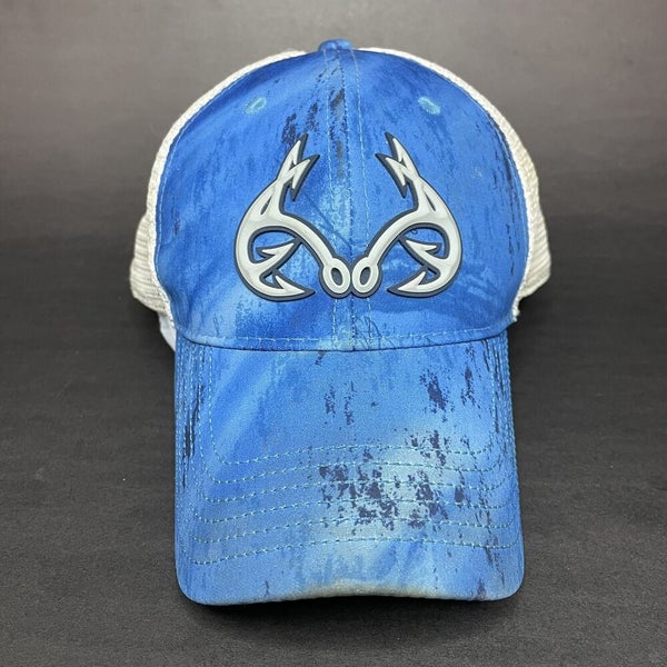 Realtree Adjustable Baseball Trucker Hat Mesh Blue White