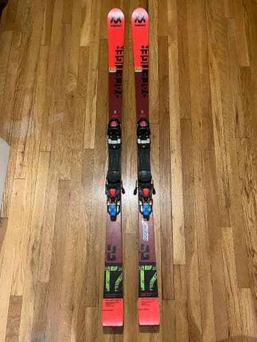 Used 2020 171 cm Volkl Racetiger GS Skis With Marker Race 10 TCX Bindings