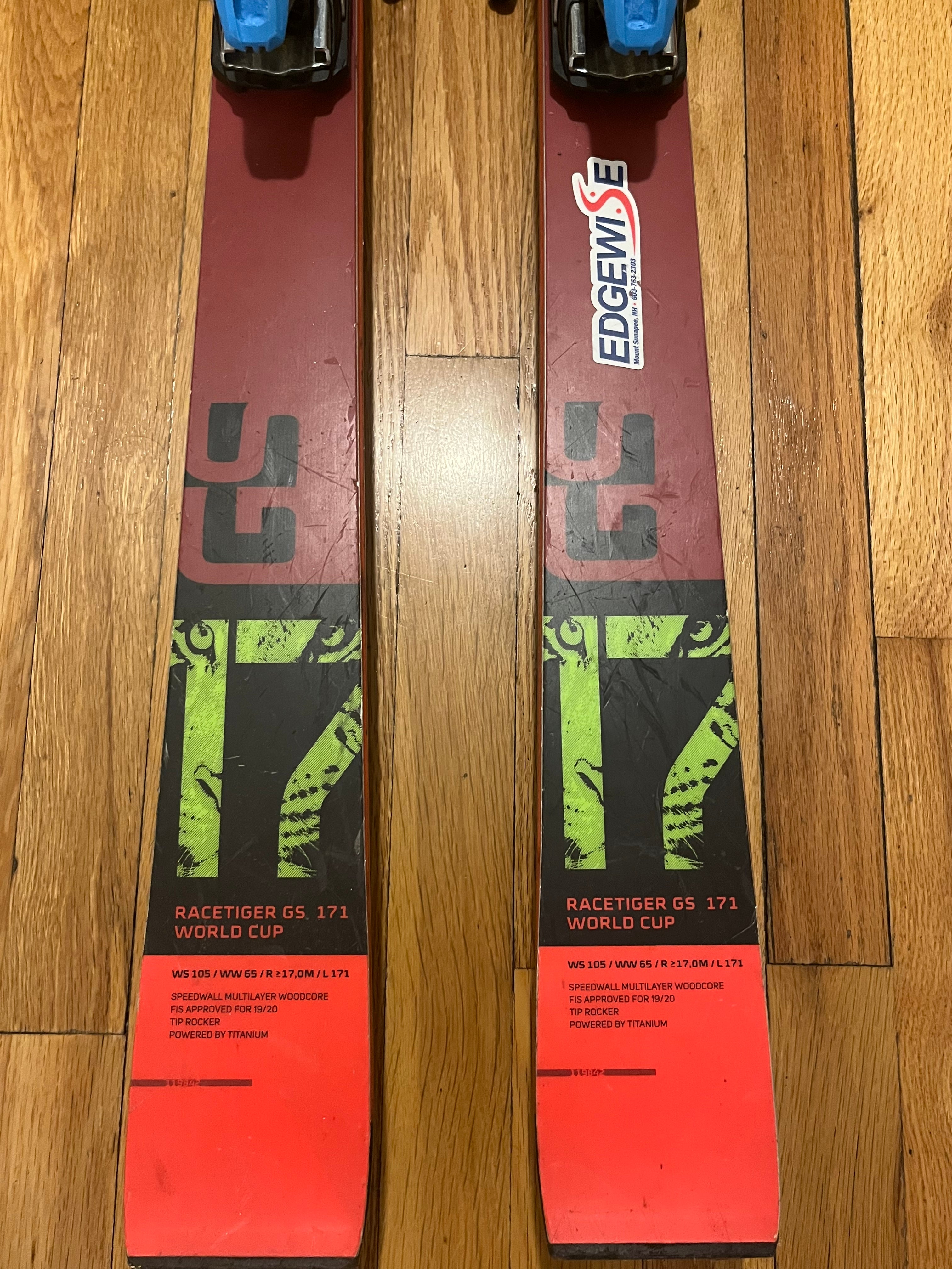 Used 2020 171 cm Volkl Racetiger GS Skis With Marker Race 10