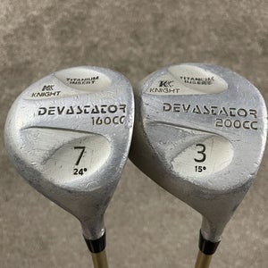 Knight Golf Devastator 200CC 3 Wood 15* + 7 Wood 24* 160CC RH Regular Flex