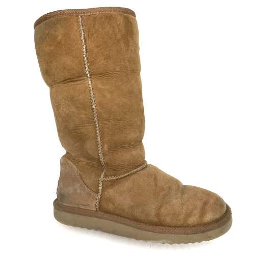 UGG Australia 5815 Chestnut Classic Tall Suede Sheepskin Boots Women’s Size 7