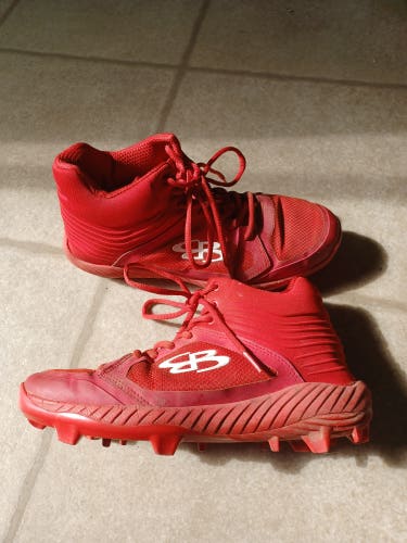 Red Men's Used Size 8.0 (Women's 9.0) Molded Cleats Boombah High Top