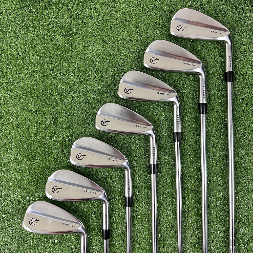 Takomo 101 Hollow Body Iron Set 4PW KBS Max 80g Stiff Flex Shafts
