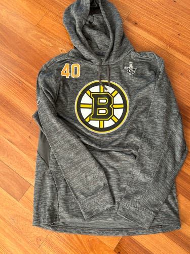 Bergeron + Tuukka Rask Boston Bruins Fanatics Authentic Pro Locker Room Player Team Issue Hoodie M