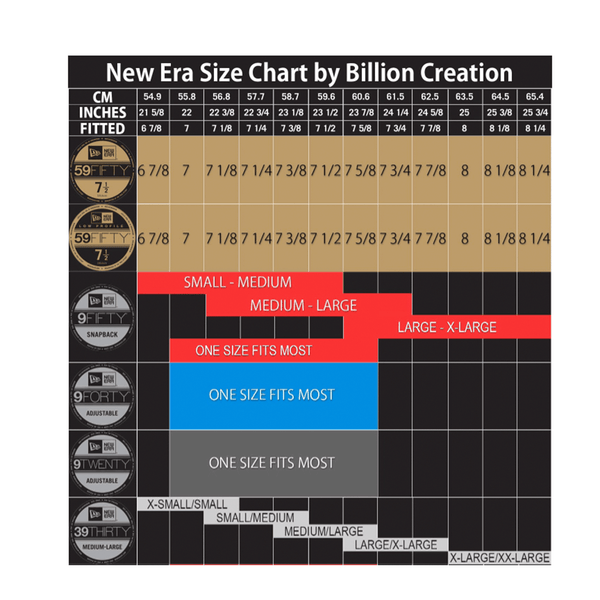 New era flex hat best sale size chart