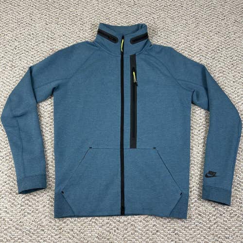 Nike Sportswear Tech Fleece Full Zip Hoodie Jacket DD3100 424 Cerulean Blue Sz M