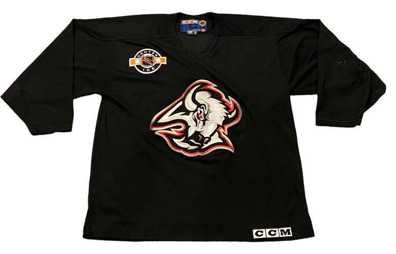Vintage Buffalo Sabres CCM Practice Hockey Jersey Size XL Black NHL Center Ice