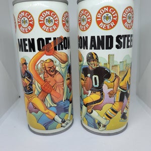 Vintage Iron City Beer Men of Iron and Steel Collectible Cans