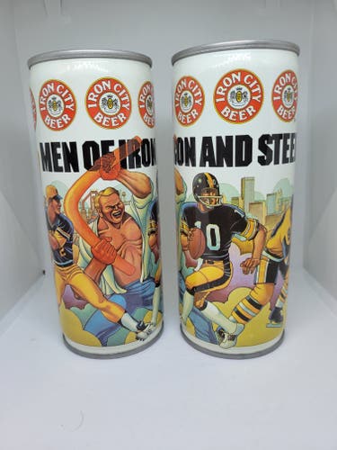 Vintage Iron City Beer Men of Iron and Steel Collectible Cans