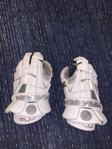 Maverik M4 Lacrosse Gloves - White - 13” L - New