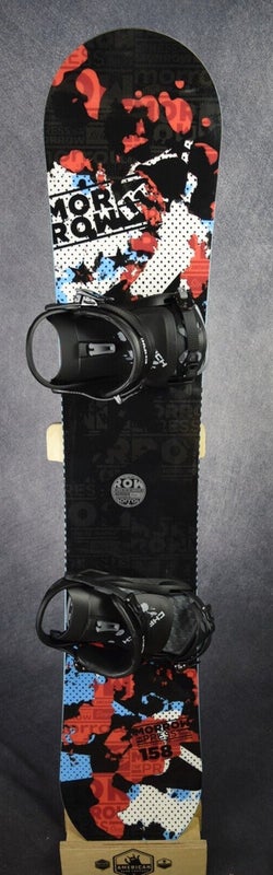 NEW MORROW THE PRESS SNOWBOARD SIZE 158 CM WITH CHANRICH LARGE BINDINGS