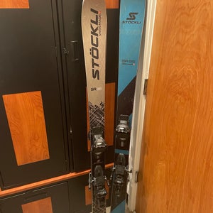 Used Men's 2021 Stockli 166 cm All Mountain Stormrider 88 Skis With Bindings Max Din 13