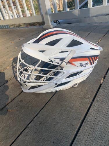 Tom Schreiber’s signed PLL Archers Cascade XRS Game Worn Helmet
