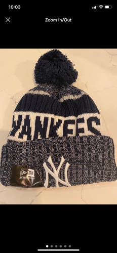 Yankees Pom Winter Hat Adult