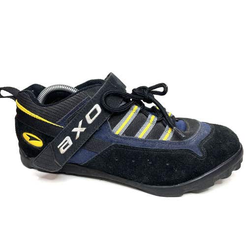 AXO Mens Tiburon 2 Black Blue Suede Mountain Bike Cycling Shoes Size 8.5