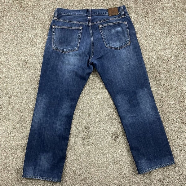 J Brand Kane Slim Straight Leg Mens Blue Jeans 34 x 27 Dark Wash Premium  Denim