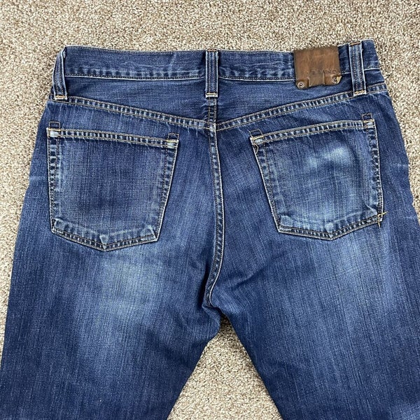 J Brand Kane Slim Straight Leg Mens Blue Jeans 34 x 27 Dark Wash Premium  Denim