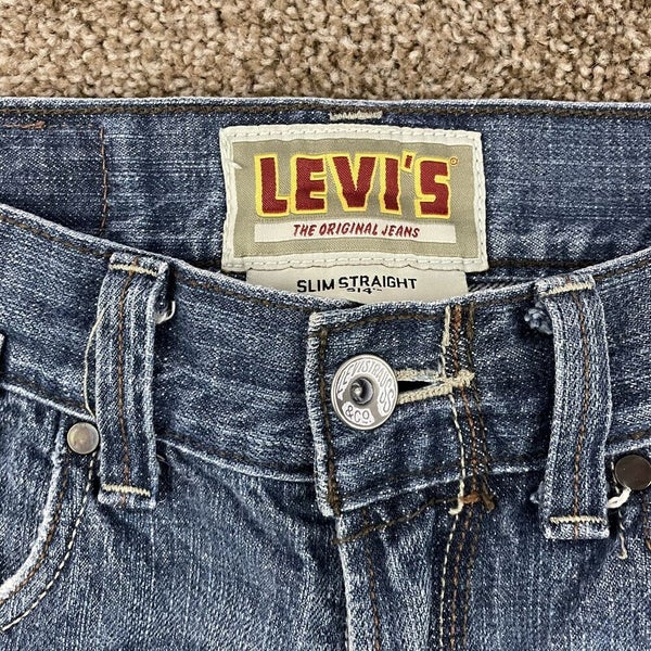 Levis 514 Mens 29x29 Slim Straight Denim Jeans Blue Flap Pockets Cotton |  SidelineSwap