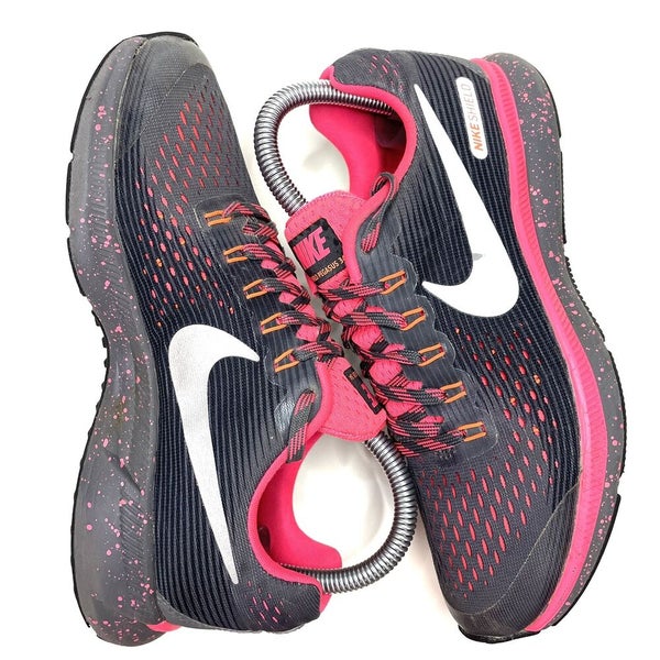 Nike Air Pegasus 34 Shield GS Grey Silver Pink Shoes 4.5 Y 922849 001 | SidelineSwap