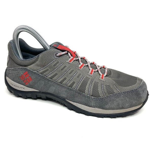ocio oferta artículo Columbia Womens Omni-Grip Techlite Gray Red Waterproof Hiking Shoes Size  5.5 M | SidelineSwap