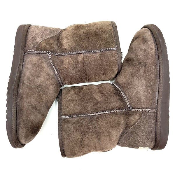UGG Classic Short 5825 Womens Brown Suede Sheepskin Boots Shoes Size 6